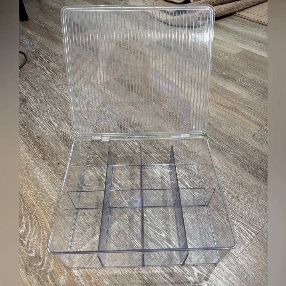 Clear Acrylic Extra Large Tea Bag Organizer Storage Box.